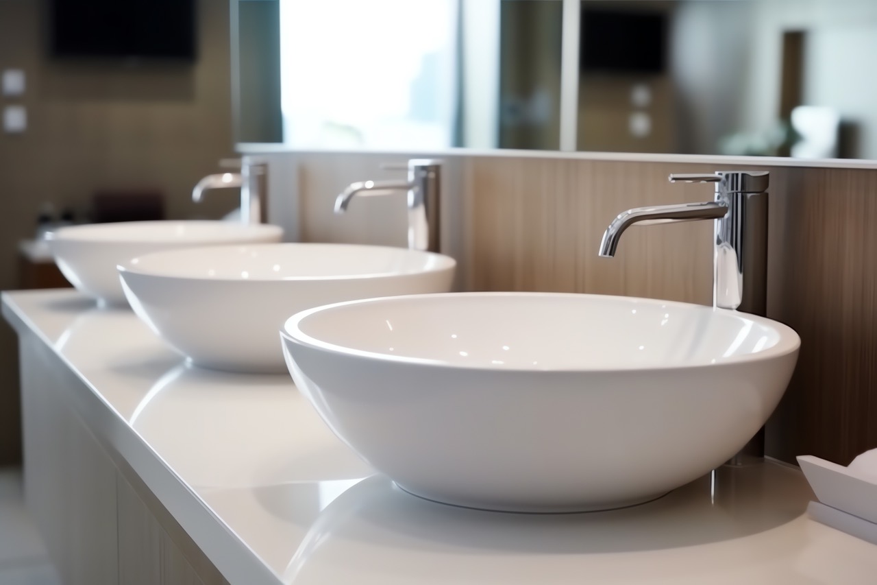 vecteezy_modern-public-bathroom-with-row-of-white-ceramic-wash-sink_26604629